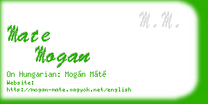 mate mogan business card