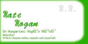 mate mogan business card